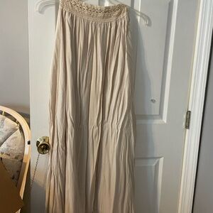 Dainty Hooligan Cream A-Line Maxi Skirt
